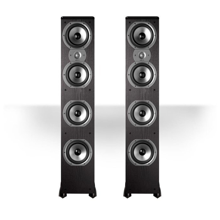 Polk Audio TSi500 High Performance Tower Speakers with Four 61/2" Drivers Pair (Black) N2