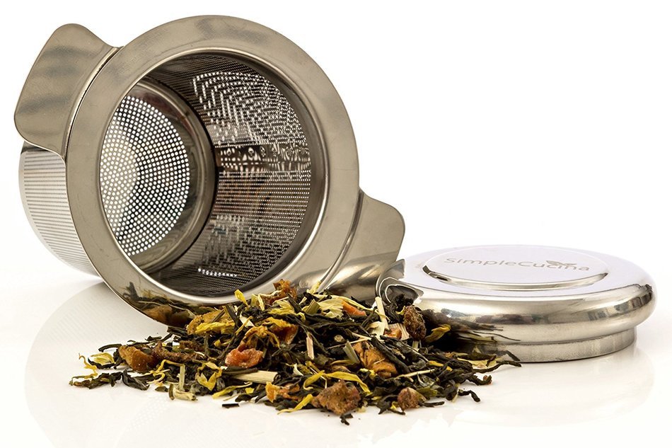 Tea Infuser by SimpleCucina Easy to Use Stainless Steel Strainer for
