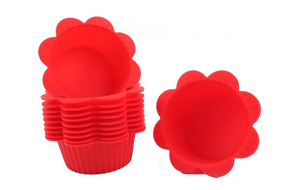 Trustworthy Buy 12pack Reusable Silicone Flower Standard Baking Cups