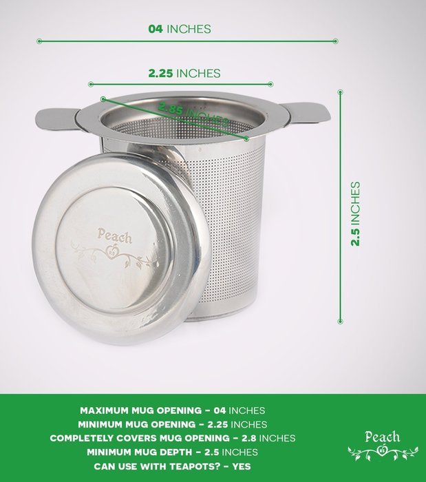 Loose Leaf Tea Infuser Stainless Steel [FREE Cute Silicon Tea