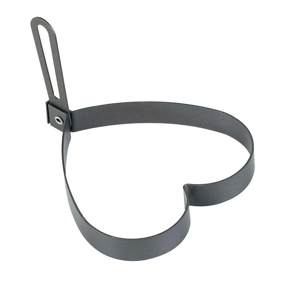 Paderno World Cuisine 4 3/8 Inch by 1/2 Inch Heart Shape Egg Ring free