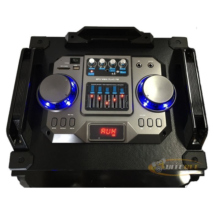 IQ Sound IQ3922DJBT 2x12" Rechargeable DJ Speaker w/Bluetooth/FM/USB