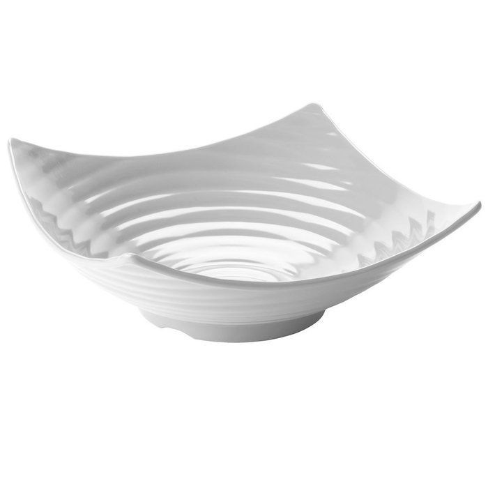 TableCraft Products MB206 Ribbed Square Bowl, Large, 15.5" x 15.5" x 5.