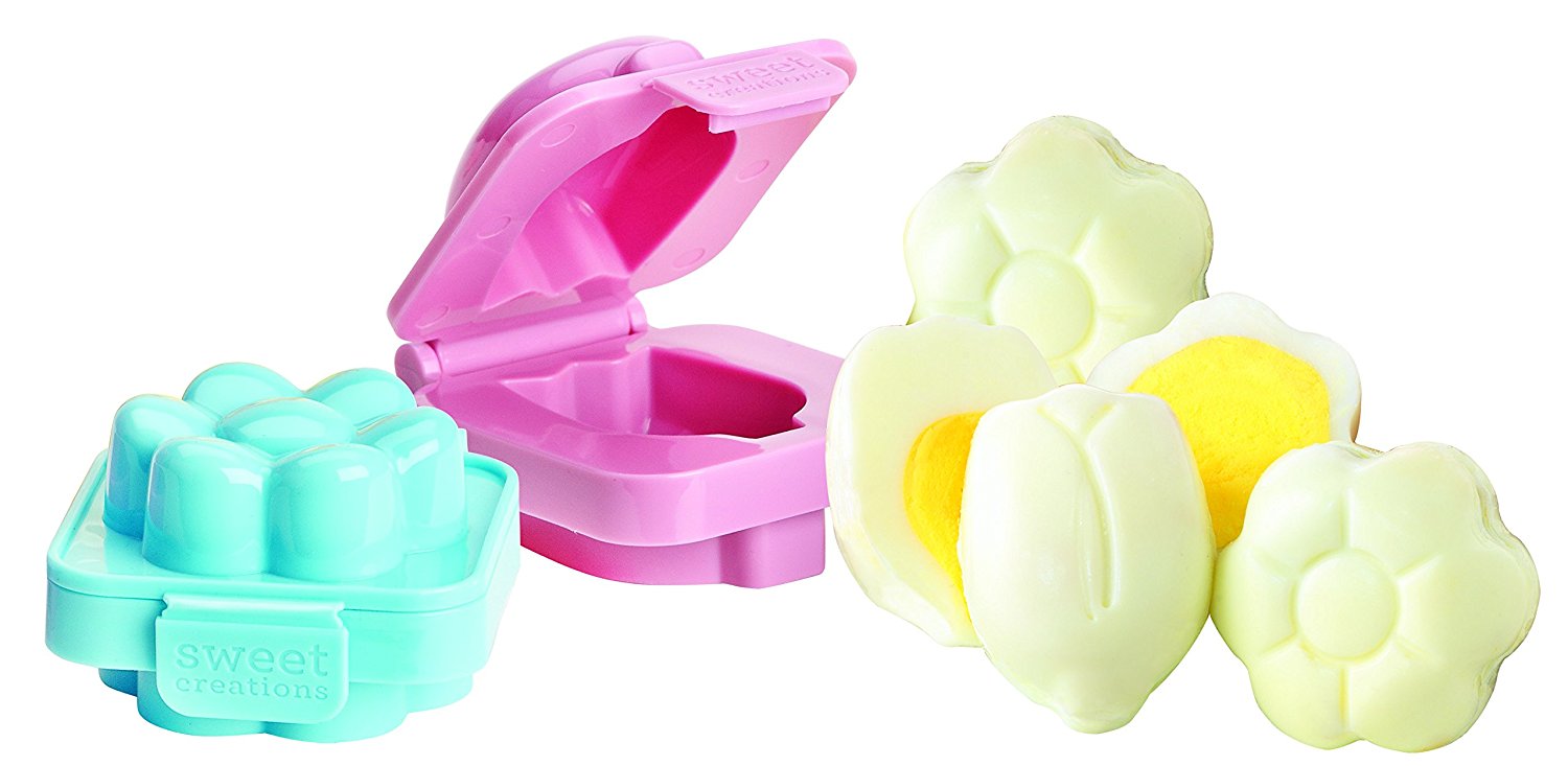 Sweet Creations Spring Flower Egg Mold, 2Pack, Pink/Blue free image