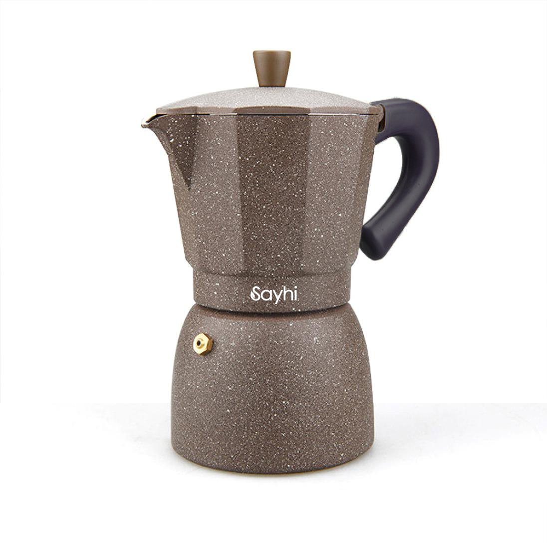 Moka Espresso Maker, Sayhi 240ML Color Aluminum Stovetop Espresso Pot Moka Express Coffee Maker