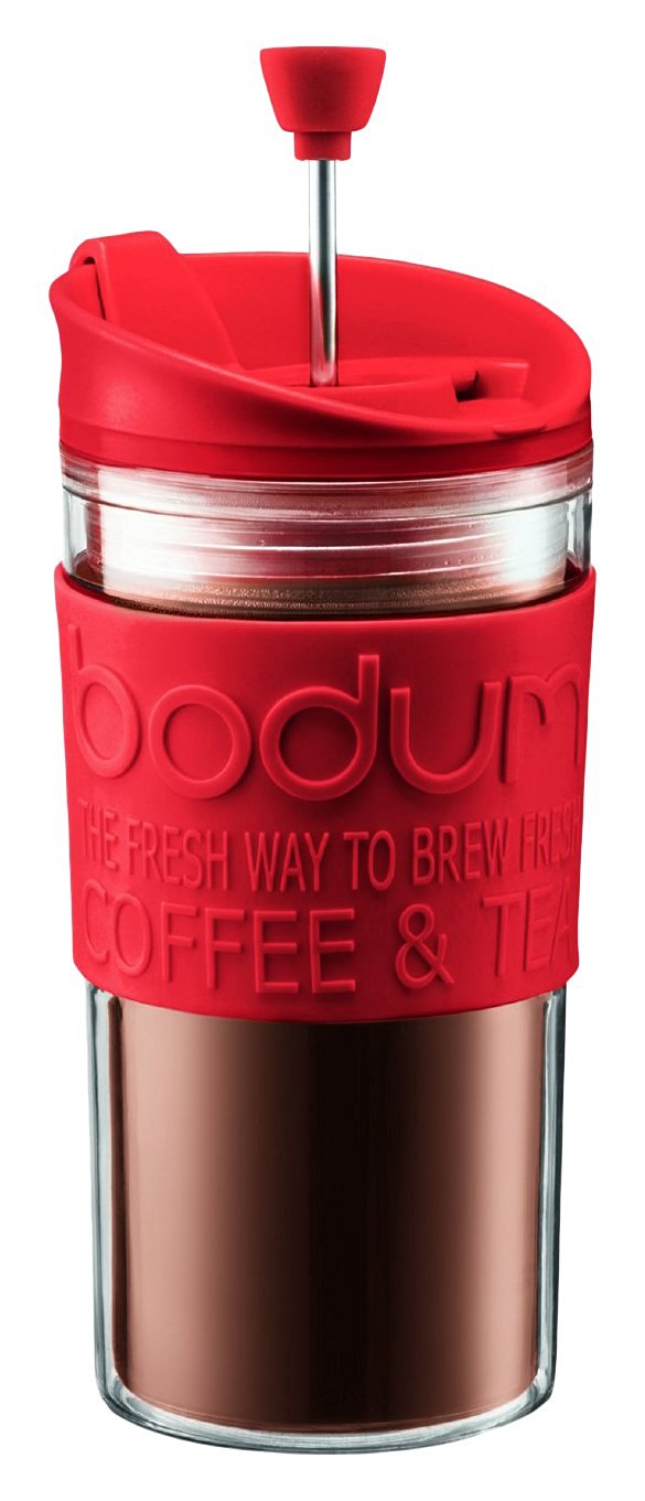 Bodum K11102913 Travel Press Set Coffee Maker with Extra Lid, 12 oz, White N2 free image download