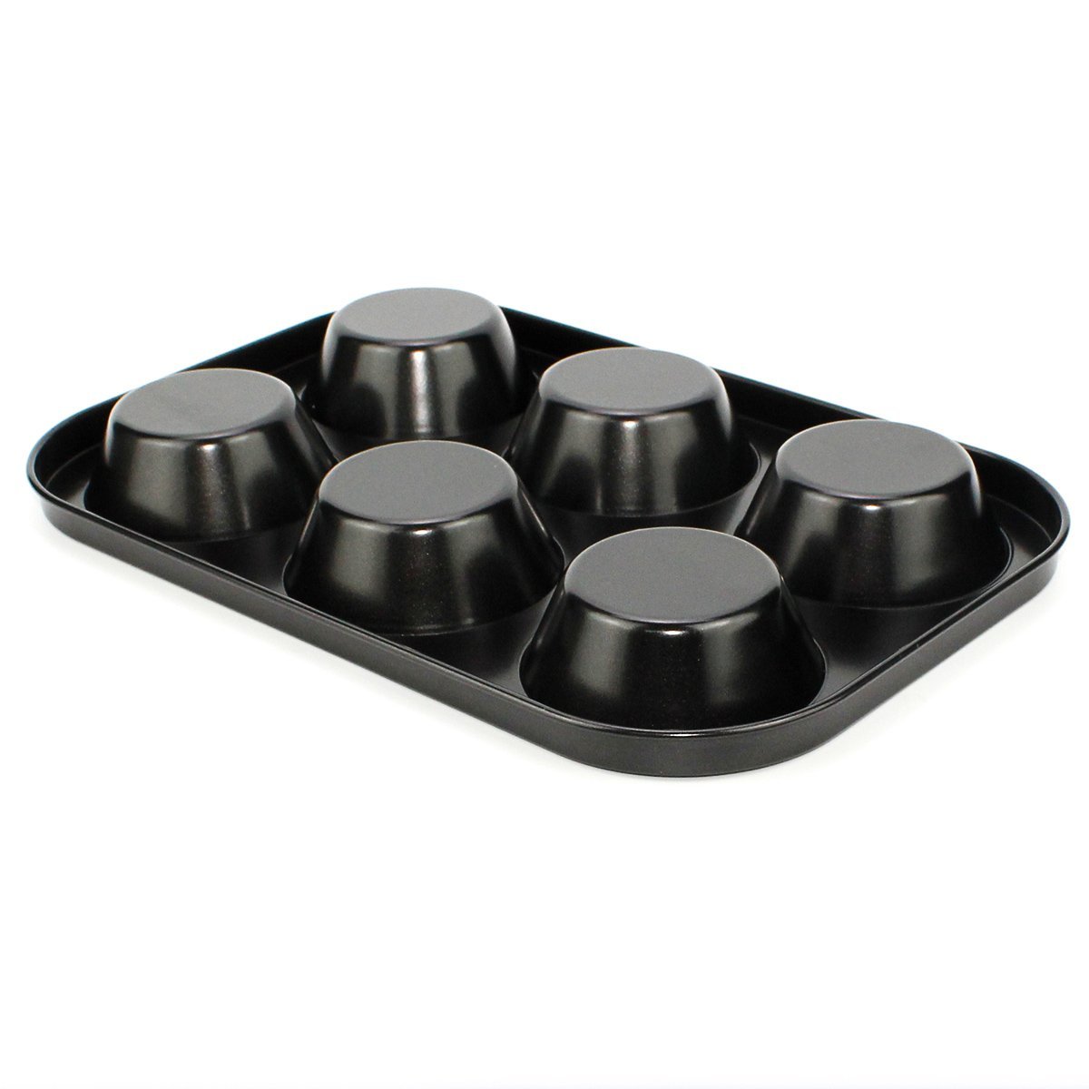 Ezeso 6Cup Nonstick Baking Cupcake Pan Mold for Muffins Quiche