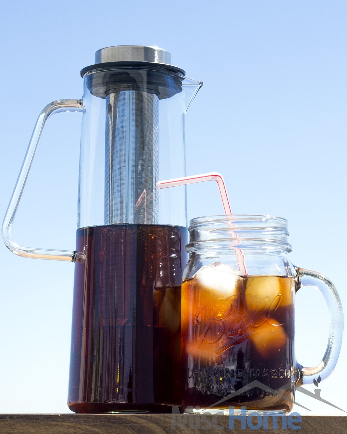 Cold Brew Coffee Maker 1 Liter Iced Coffee Maker Borosilicate Cold