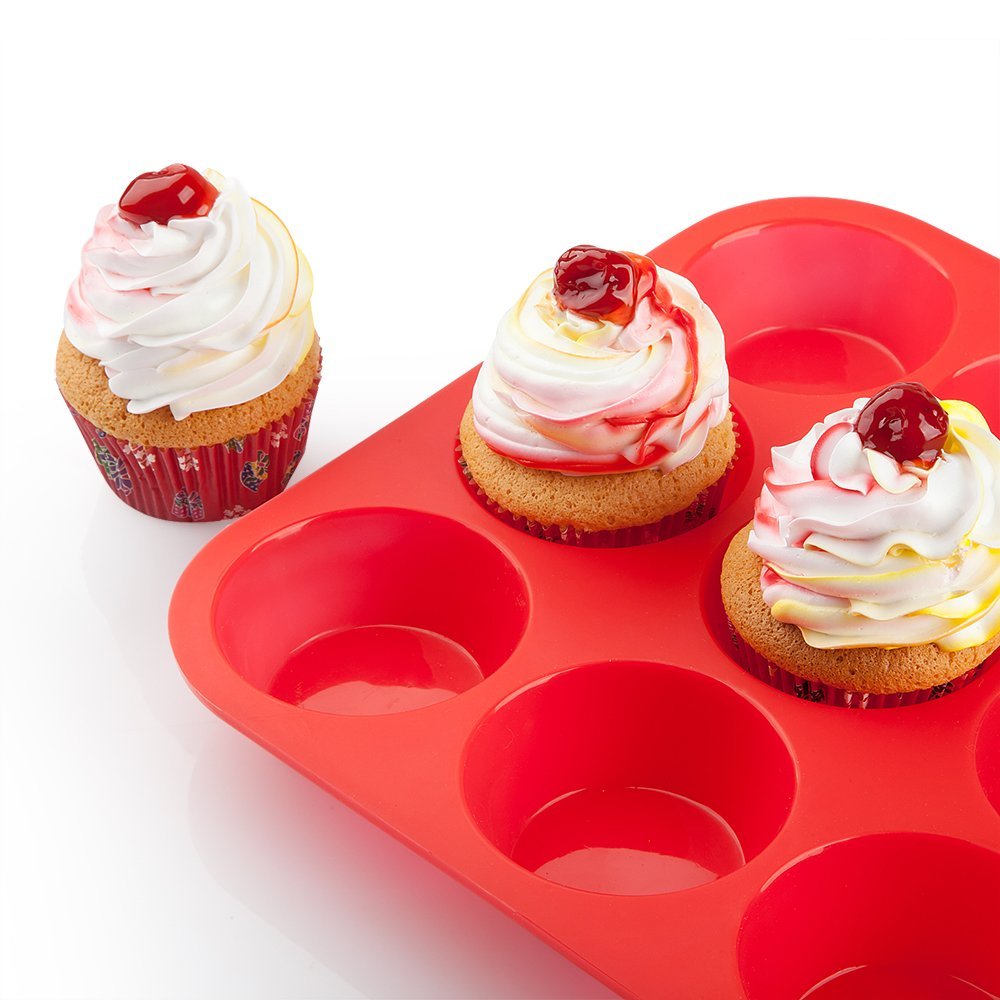 Samuelwrold Silicone Nonstick 12 Cups Muffin Pan/ Cupcake tray/ Cake