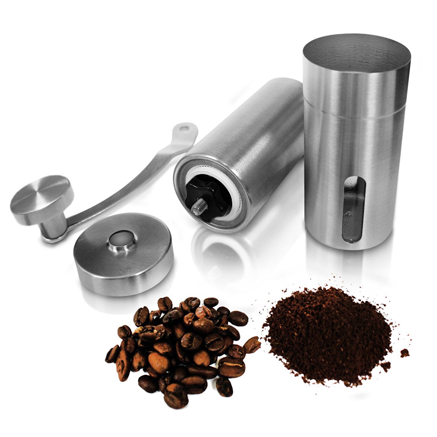 Manual Stainless Steel Coffee Grinder Ceramic Grinding Plates