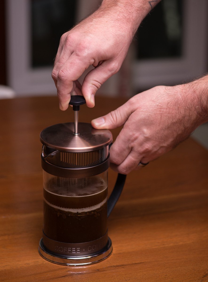 Gourmet 2.5 Cup Matte Copper French Press Coffee Brewer with Classic