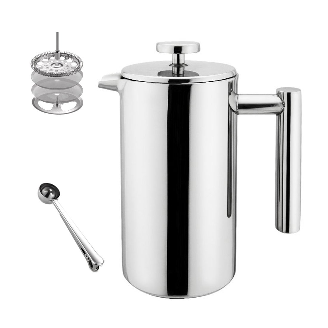 Highwin 8Cup/35Ounce Double Wall Insulated Stainless Steel French Coffee Press, Durable Coffee