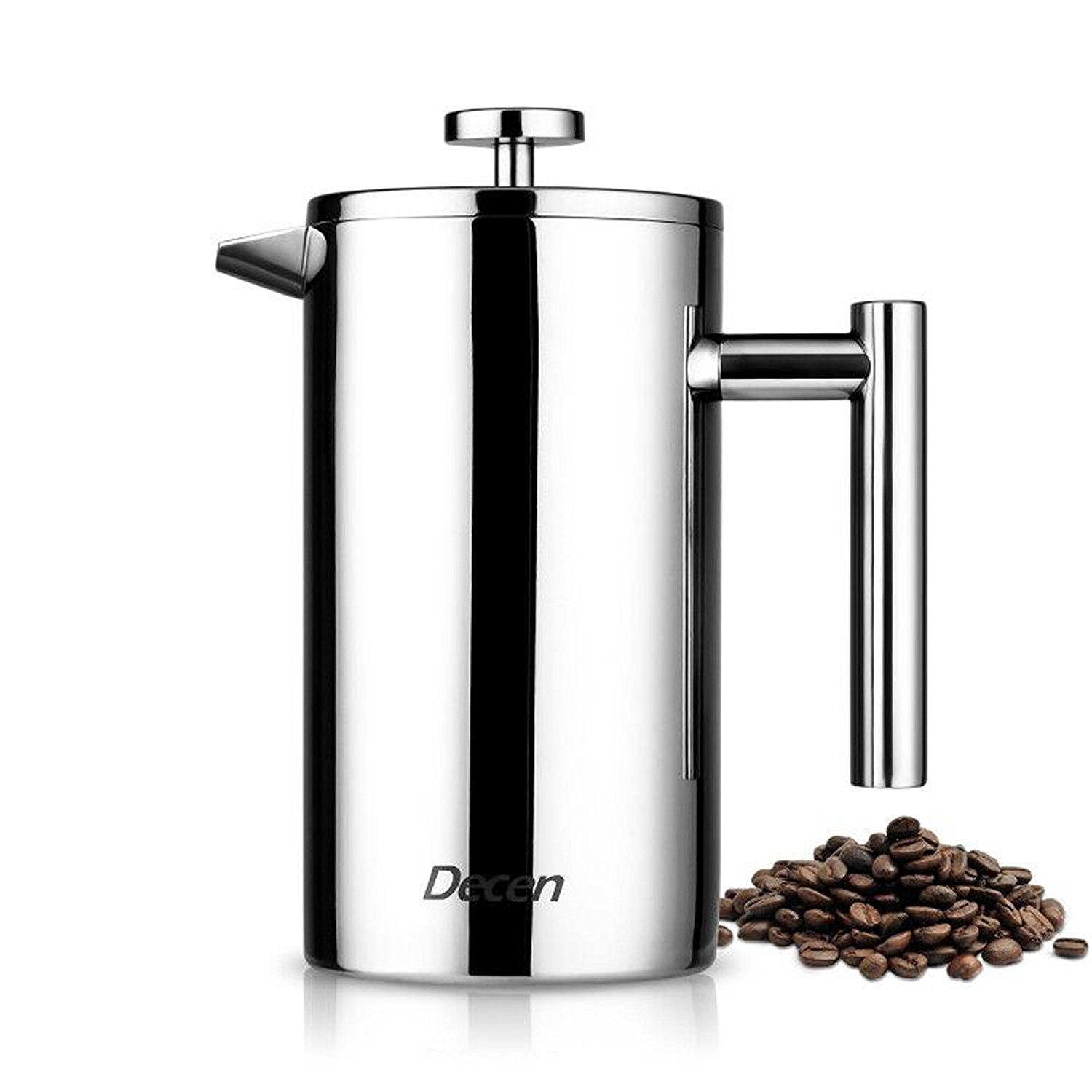Decen Double Wall Stainless Steel French Press Coffee & Tea Maker, 8