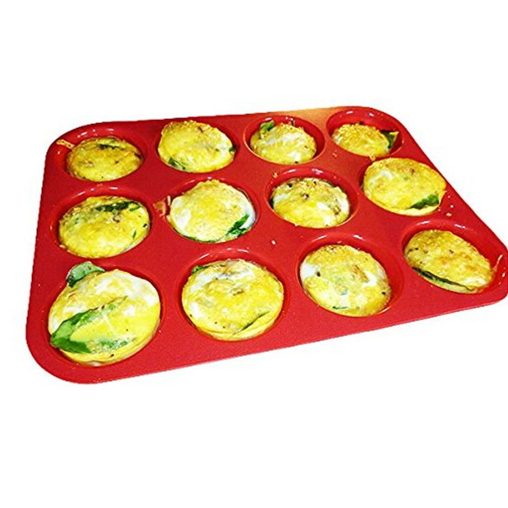 12 Cup Muffin & Cupcake Baking Pan / Nonstick / Microwave Safe