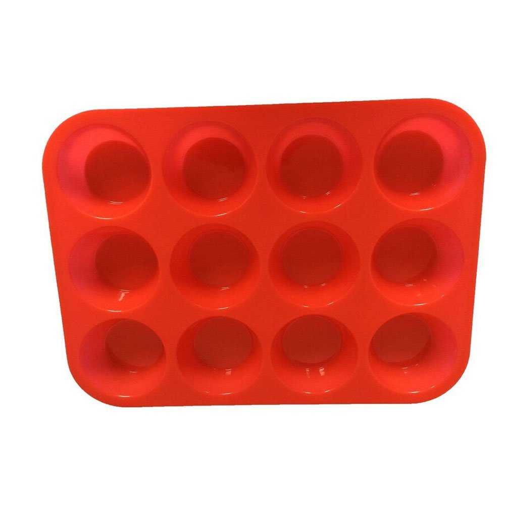 12 Cup Muffin & Cupcake Baking Pan / Nonstick / Microwave Safe / Silicone N4 free image download