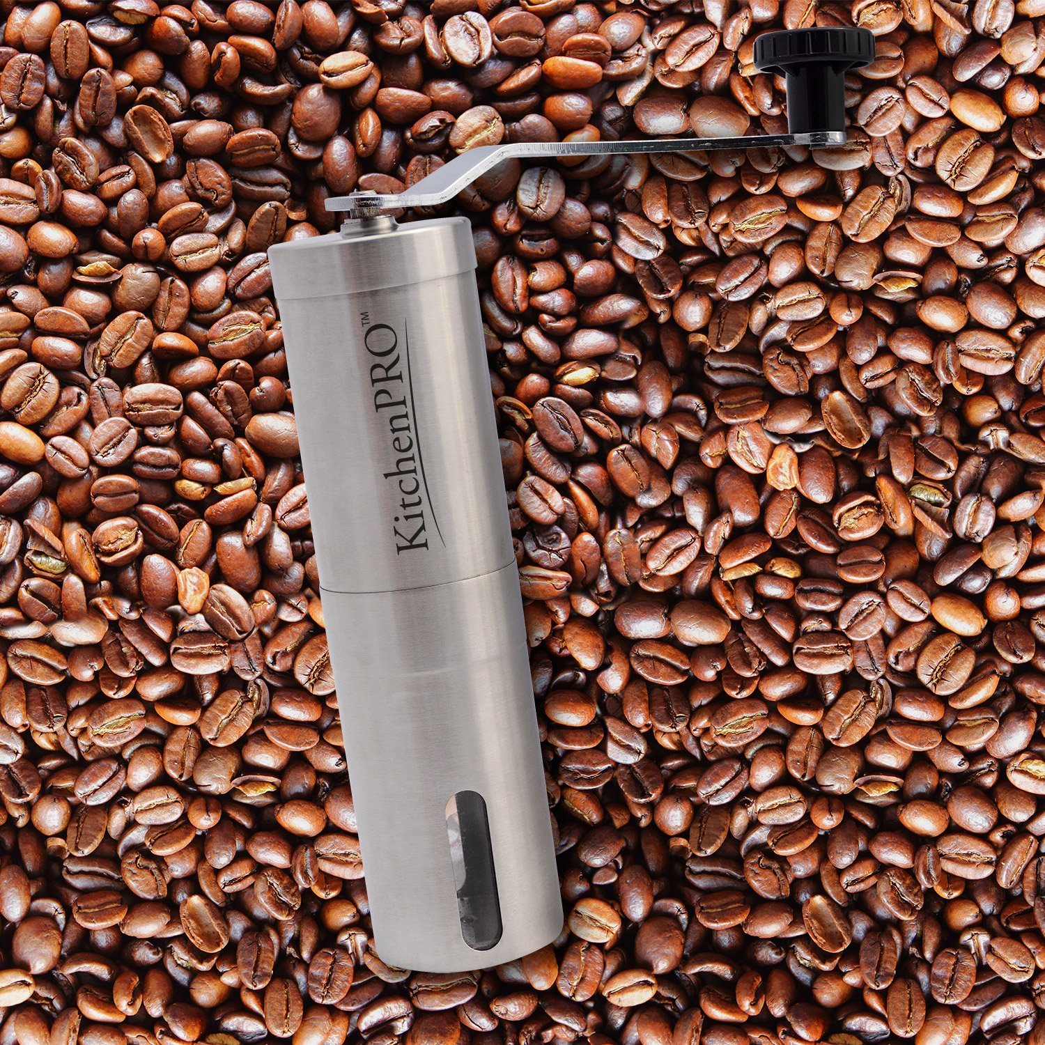 KitchenPRO Portable Premium Stainless Steel Manual Conical Burr