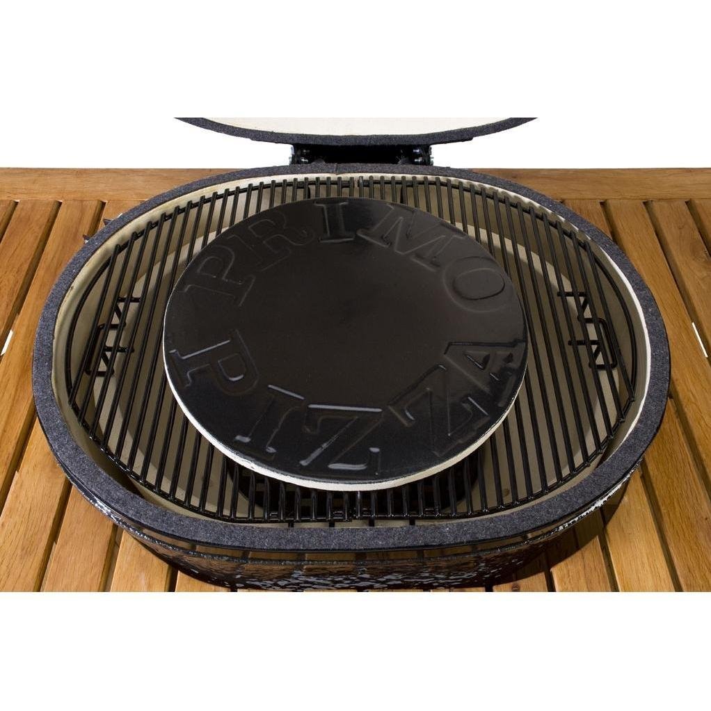 Primo 338 Porcelain Glazed Pizza Baking Stone for Primo Oval XL or Kamado Grill N3 free image