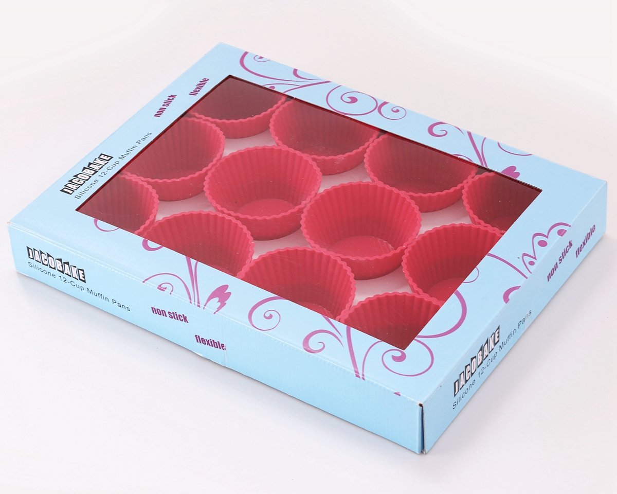 Jacobake Silicone Cupcake Liners Reusable Silicone Muffin Liners