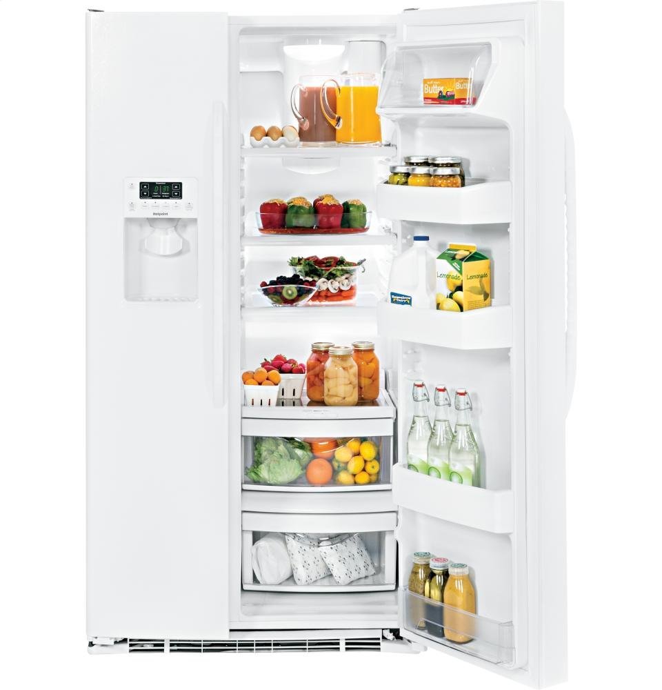 Hotpoint HSS25ATHWW 25.4 Cu. Ft. White SideBySide Refrigerator free