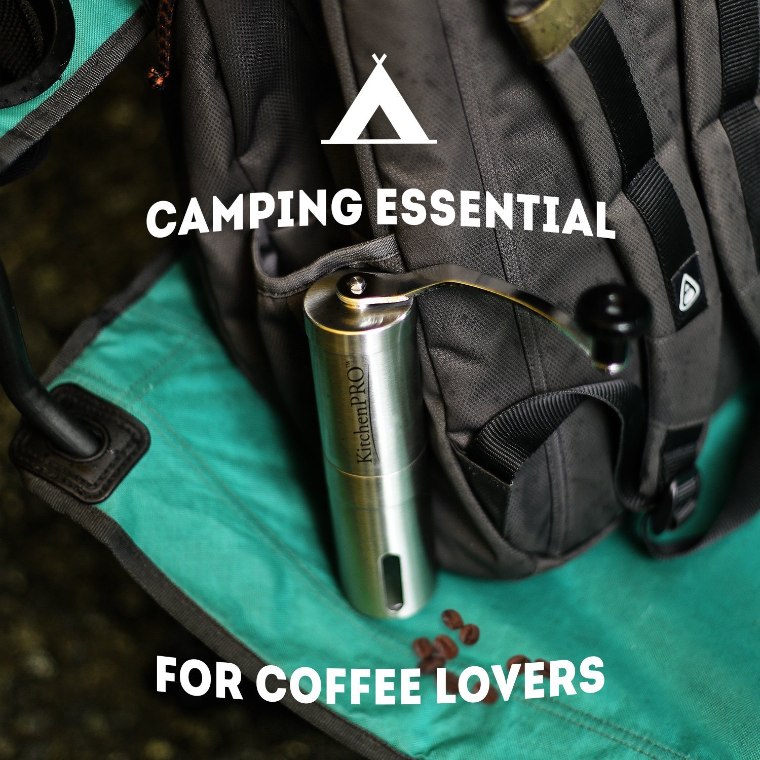 KitchenPRO Portable Premium Stainless Steel Manual Conical Burr