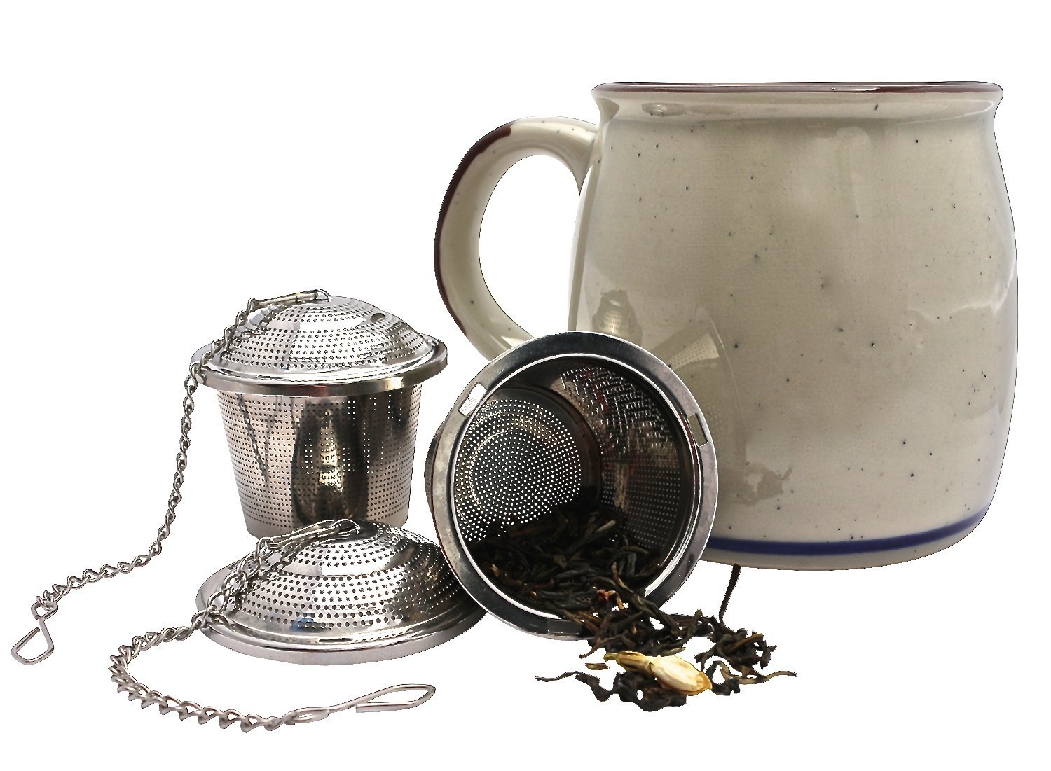 Loose Leaf Tea Strainer Steeper Infuser (Set of two). Food Grade