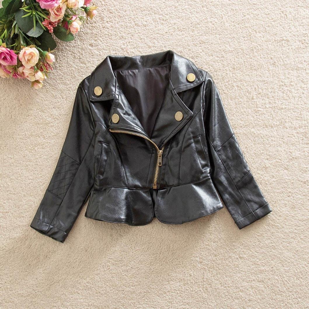 Coat ,BeautyVan Child Kid Baby Fashion Infant Leather Jacket Zipper