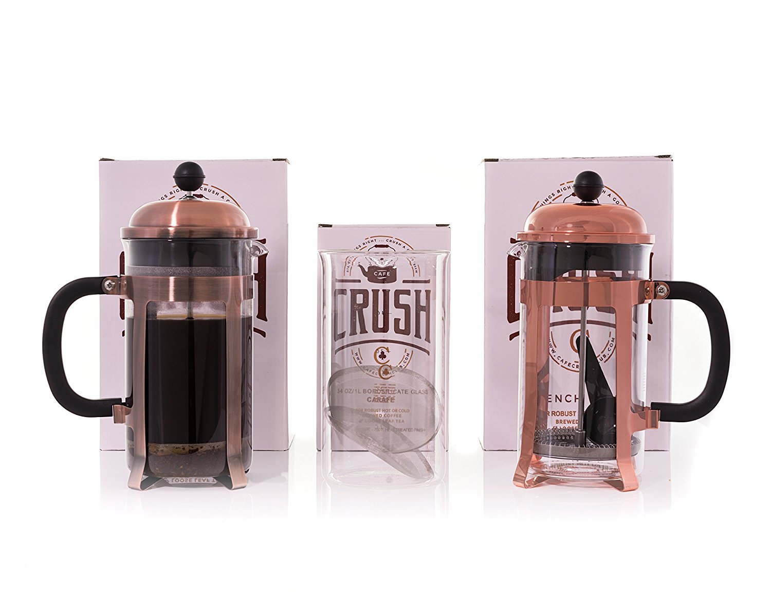 French Press & Tea Infuser 32 34 Ounce 1 Liter AvignonCopper Cafe