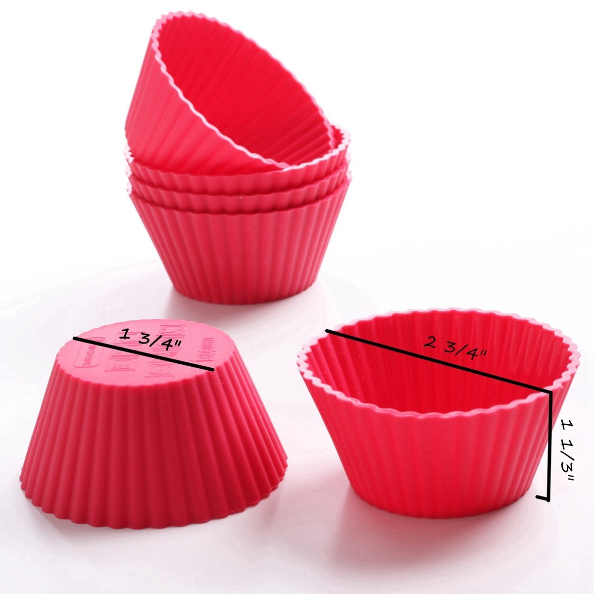 Jacobake Silicone Cupcake Liners Reusable Silicone Muffin Liners