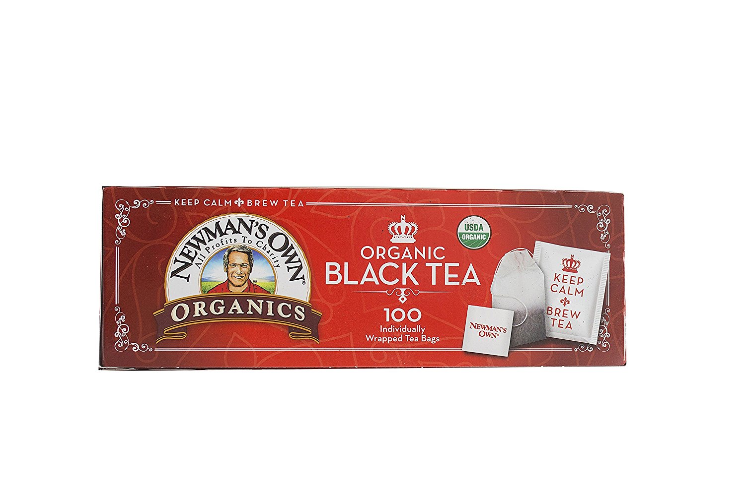 Newman's Royal Tea, Organic Black Tea, 100 Individually Wrapped Tea Bags, 7.05Ounce
