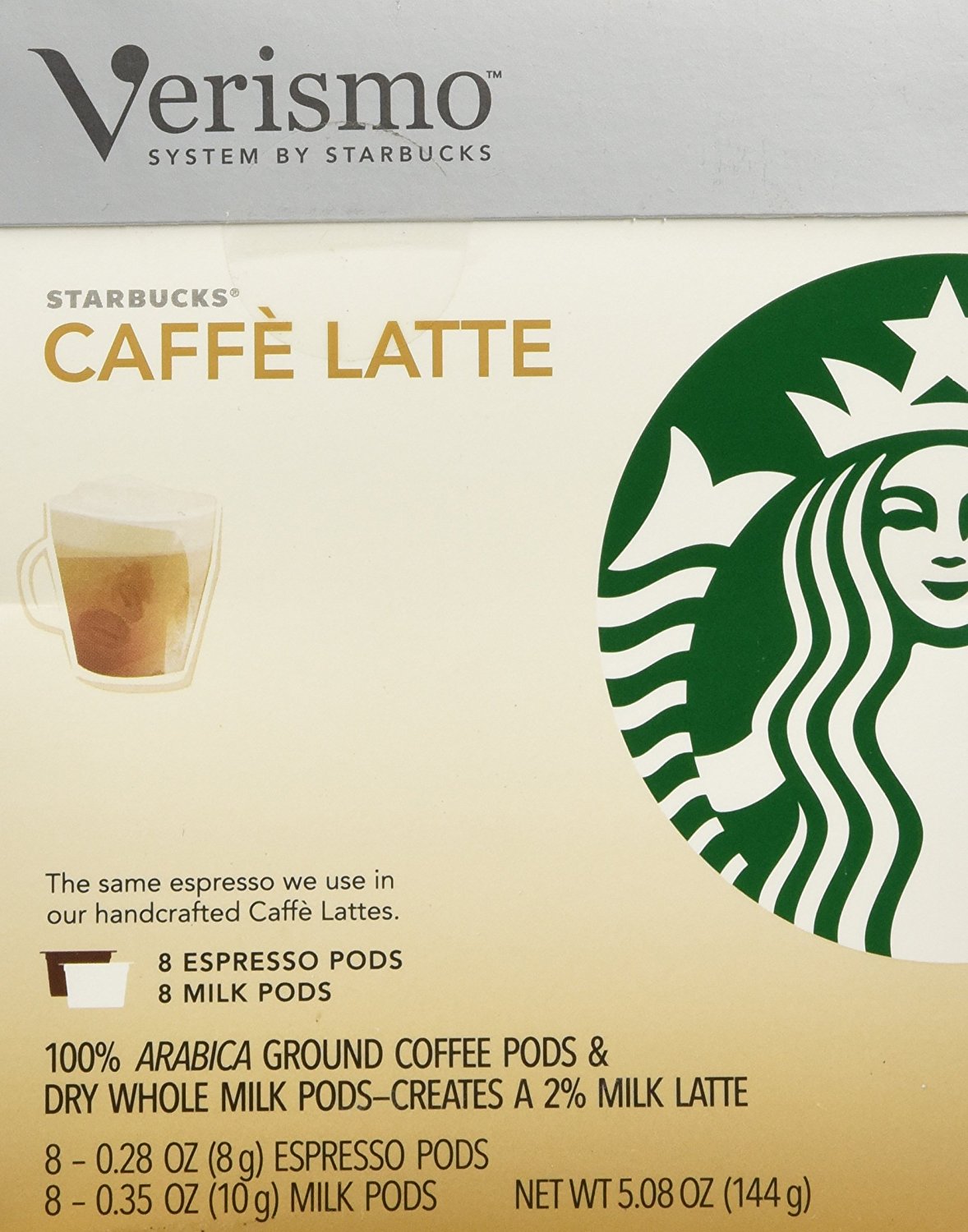 Starbucks Verismo Caffe Latte Pods, 16 Pods free image download