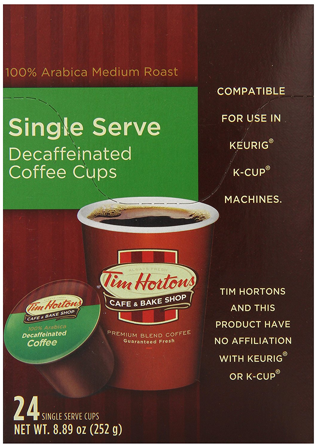 Tim Horton's Single Serve Coffee Cups, Original Blend, 24 Count N18