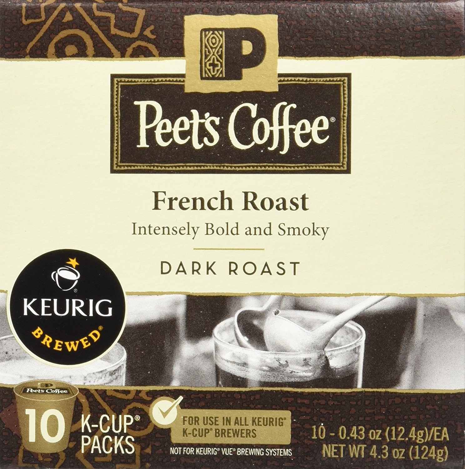 Peet's Coffee French Roast Single Cup Coffee for Keurig KCup Brewers