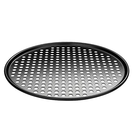 12" Round Pizza Crisper Seamless Rim Nonstick Mesh Hole Pizza Screen