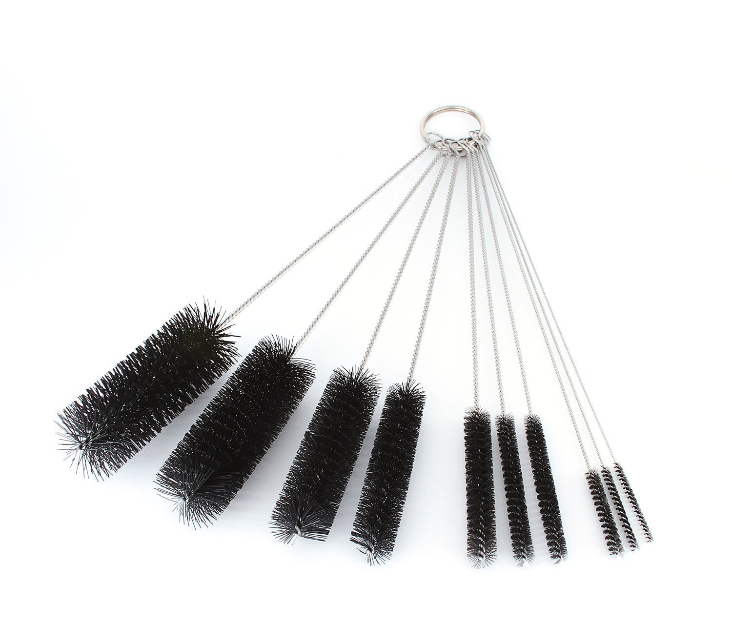 Rybka (TM) 8 Inch Nylon Tube Brush Set Variety Pack (10 pieces