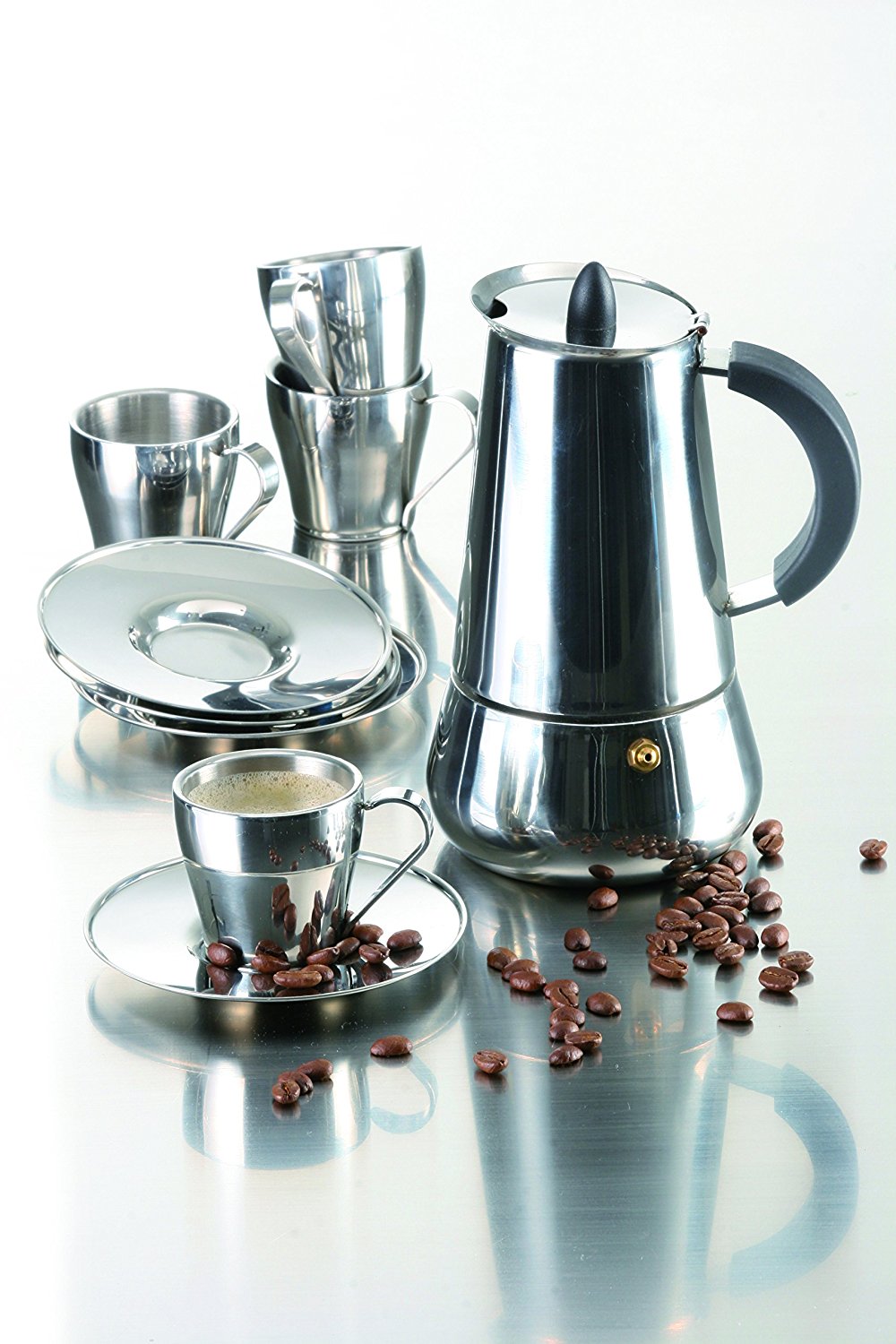 IMUSA B12022069SET Stainless Steel Espresso Set with Stovetop