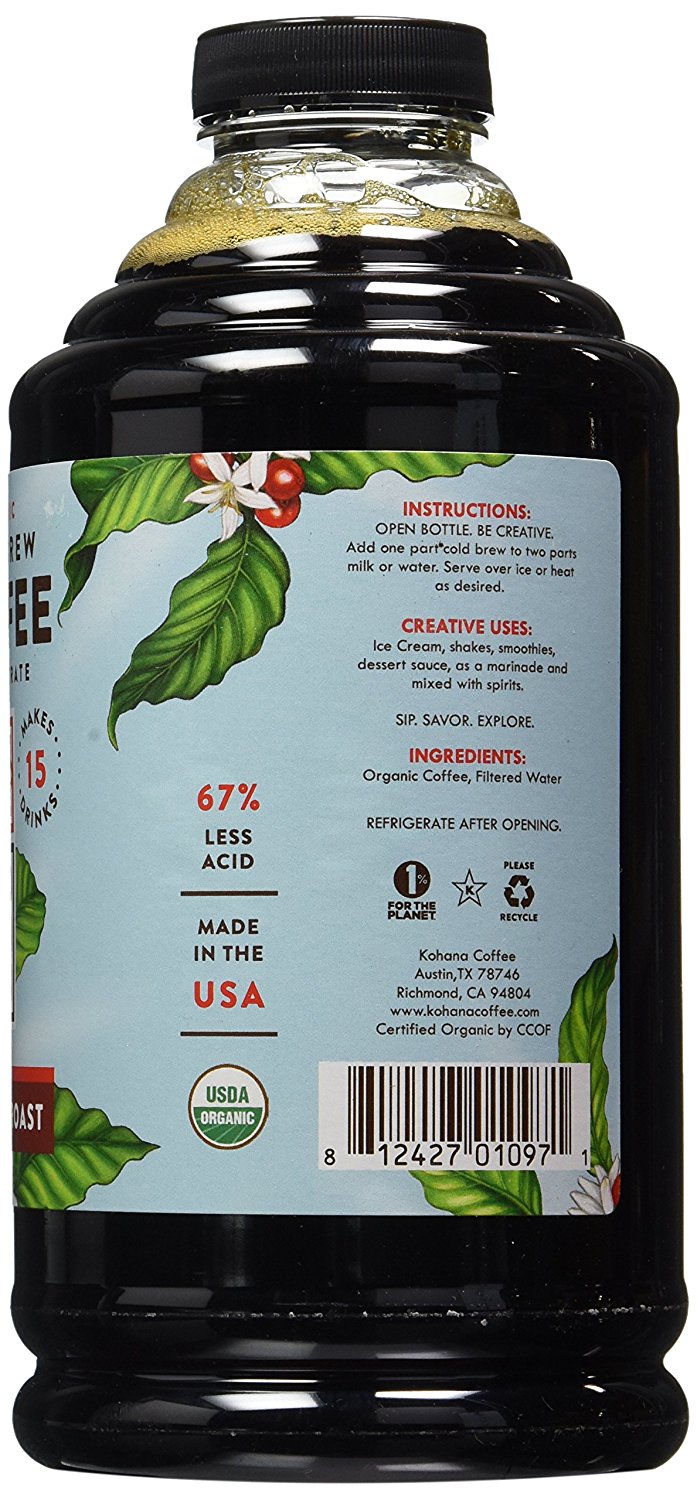 Kohana Coffee Cold Brew Coffee Concentrate, Organic Original, 32 Ounce N7 free image download