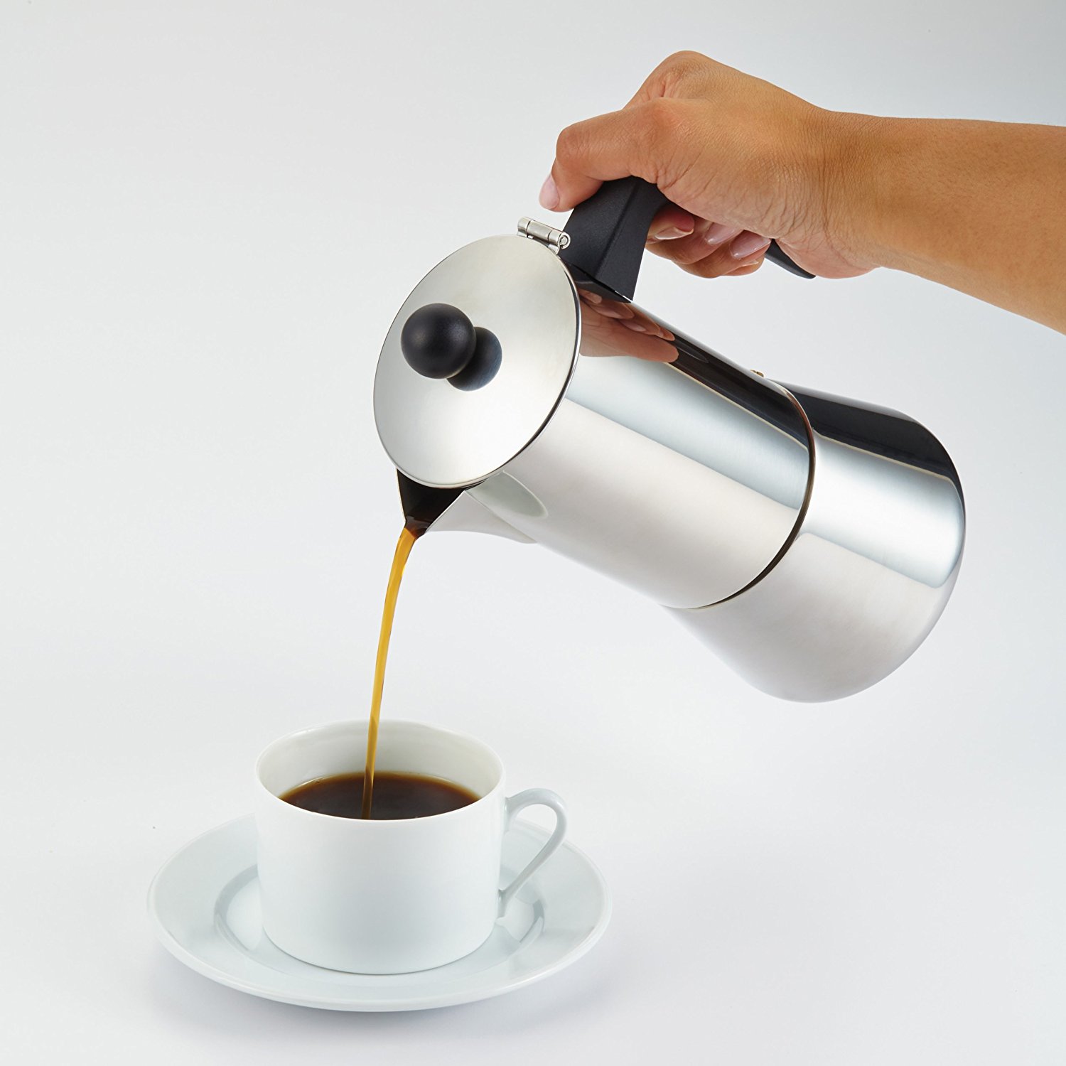 BonJour Coffee Stainless Steel Stovetop Espresso Maker, 48Ounce free