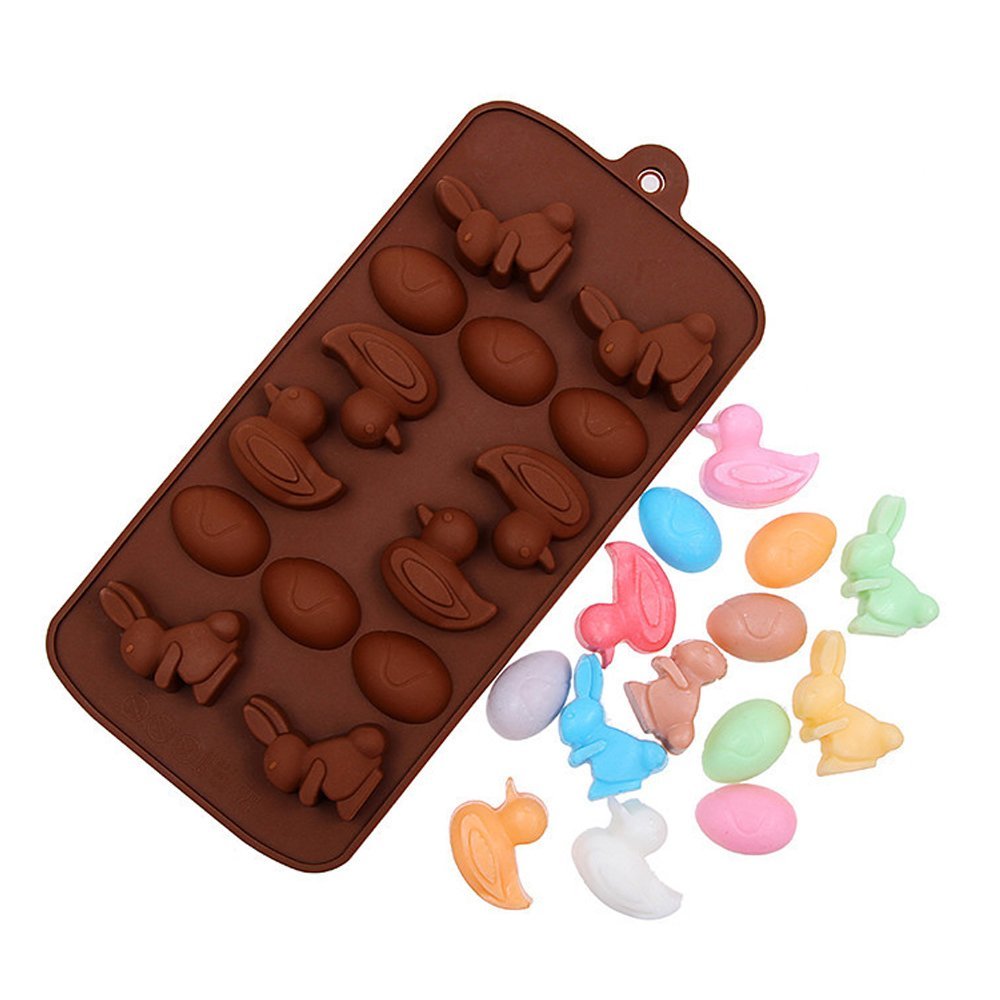 Wocuz Animal Album Shaped Chocolate Candy Making Supplies Molds Fondant