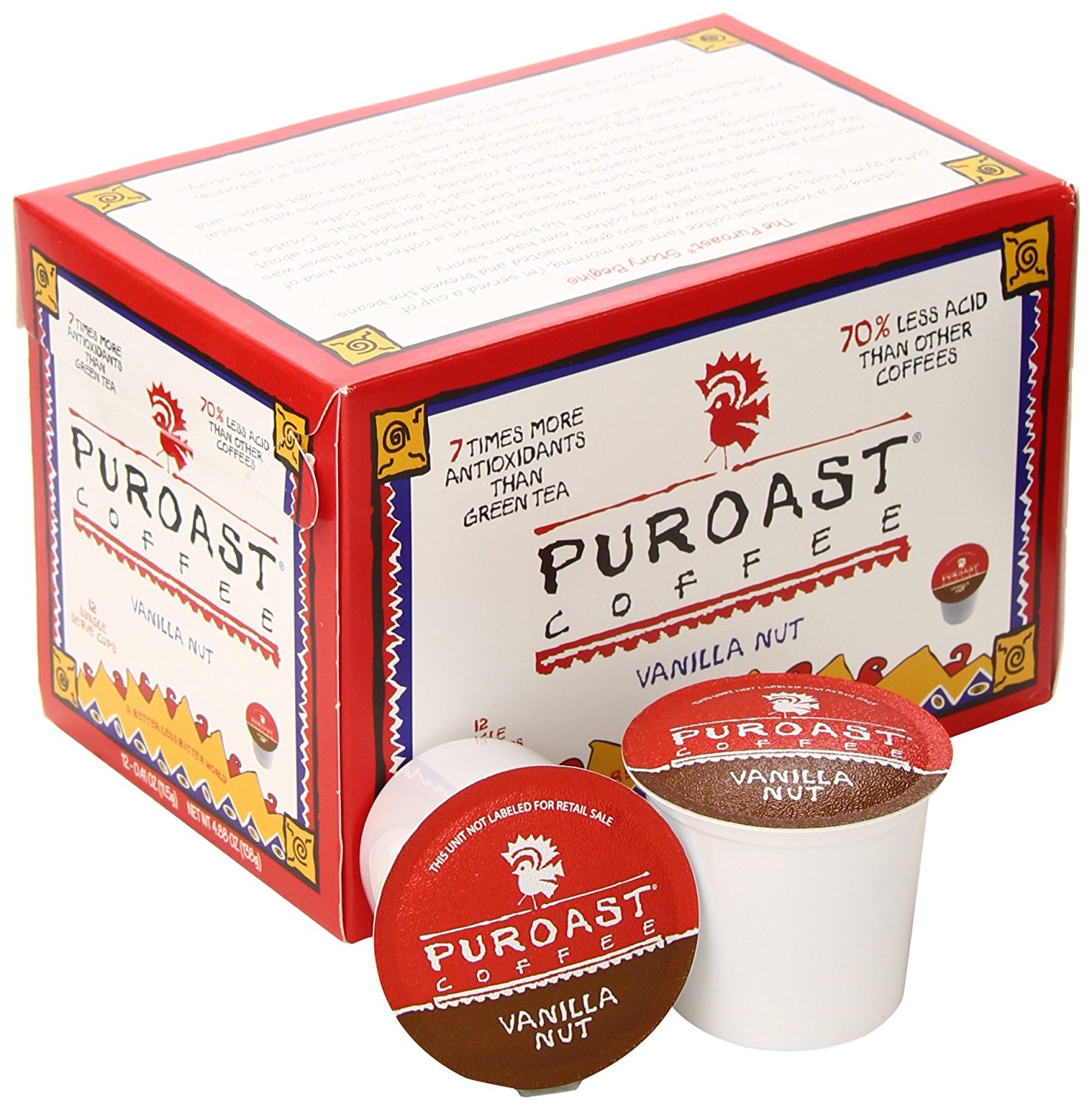 Puroast Low Acid Coffee Single Serve, 2.0 Keurig Compatible, Vanilla