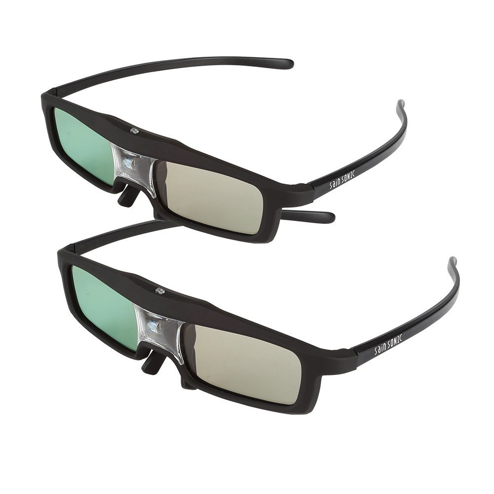 SainSonic 3D Active Shutter Glasses 10M 144Hz Rechargeable Infrared for Acer ViewSonic BenQ