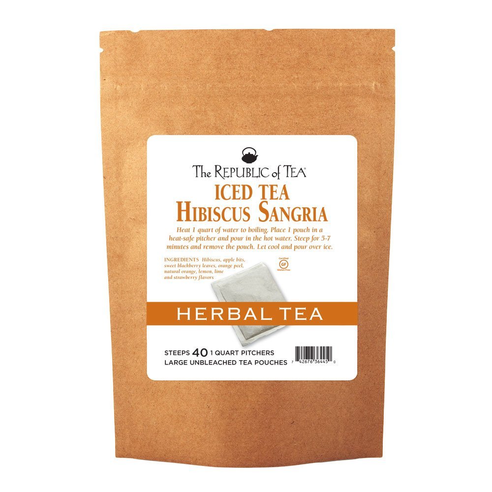 The Republic Of Tea Ginger Peach Black Iced Tea, 8 Large Iced Tea