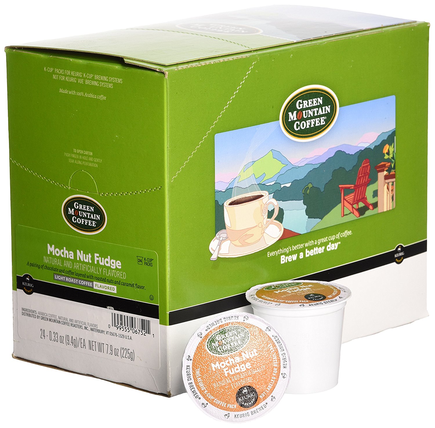 Green Mountain Coffee Mocha Nut Fudge, KCup Portion Pack for Keurig
