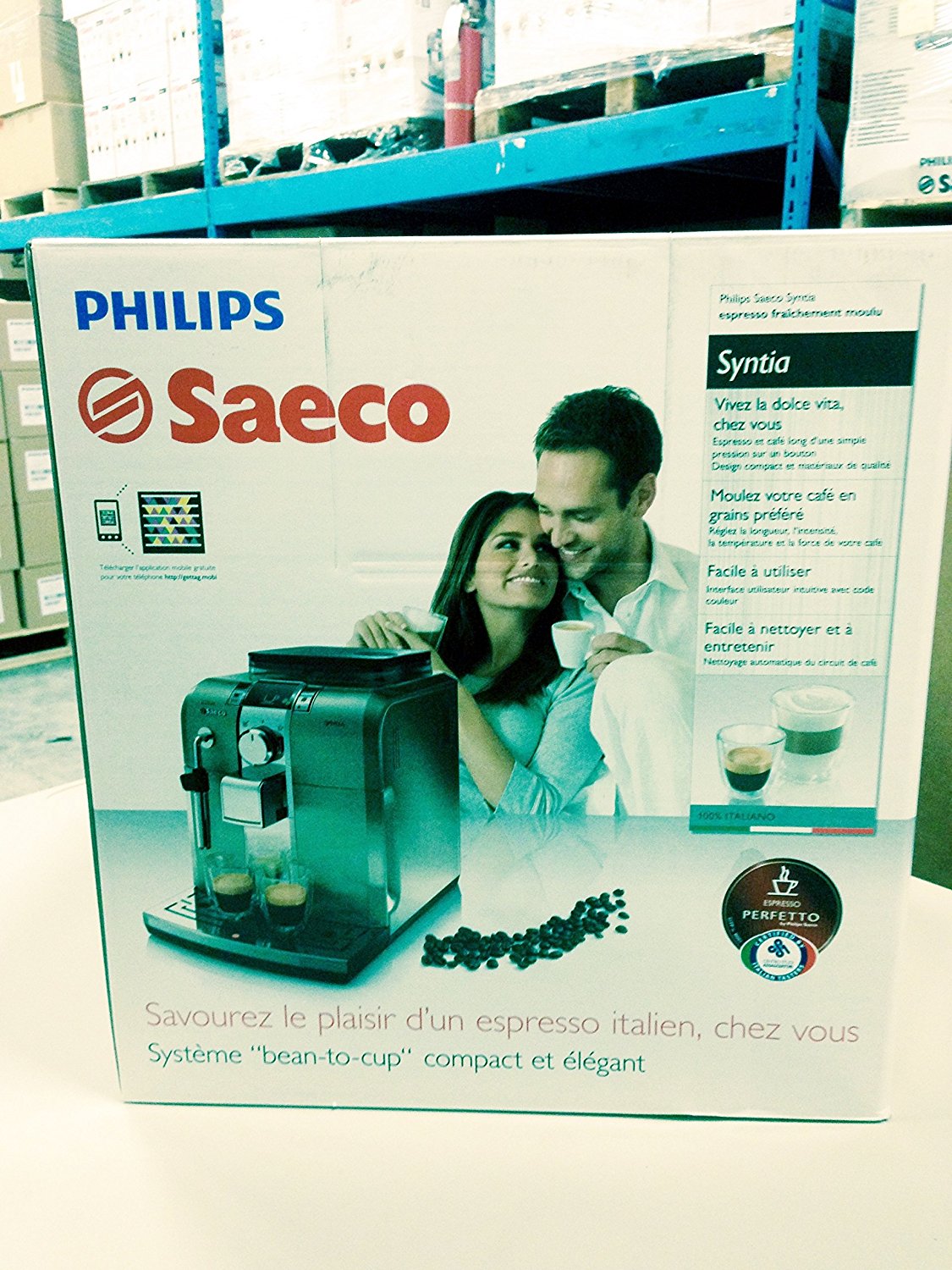 Saeco Philips Syntia Superautomatic Espresso Machine HD8837/47