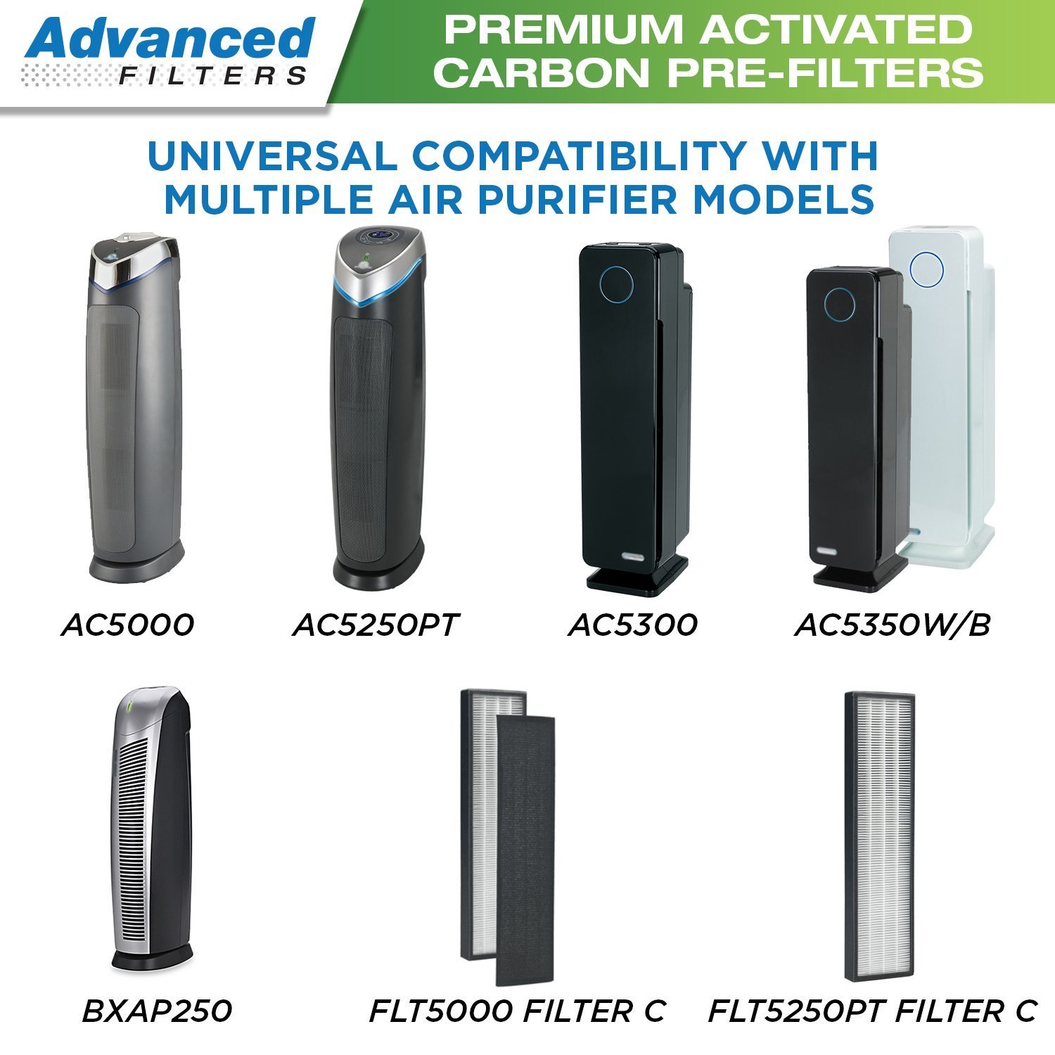 Premium Carbon Activated Pre Filter 6 Pack for Germ Guardian Air