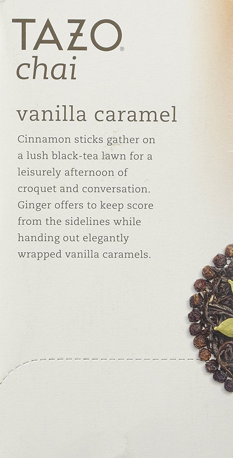 Tazo Chai Tea Vanilla Caramel 20 Tea Bags N4 free image download