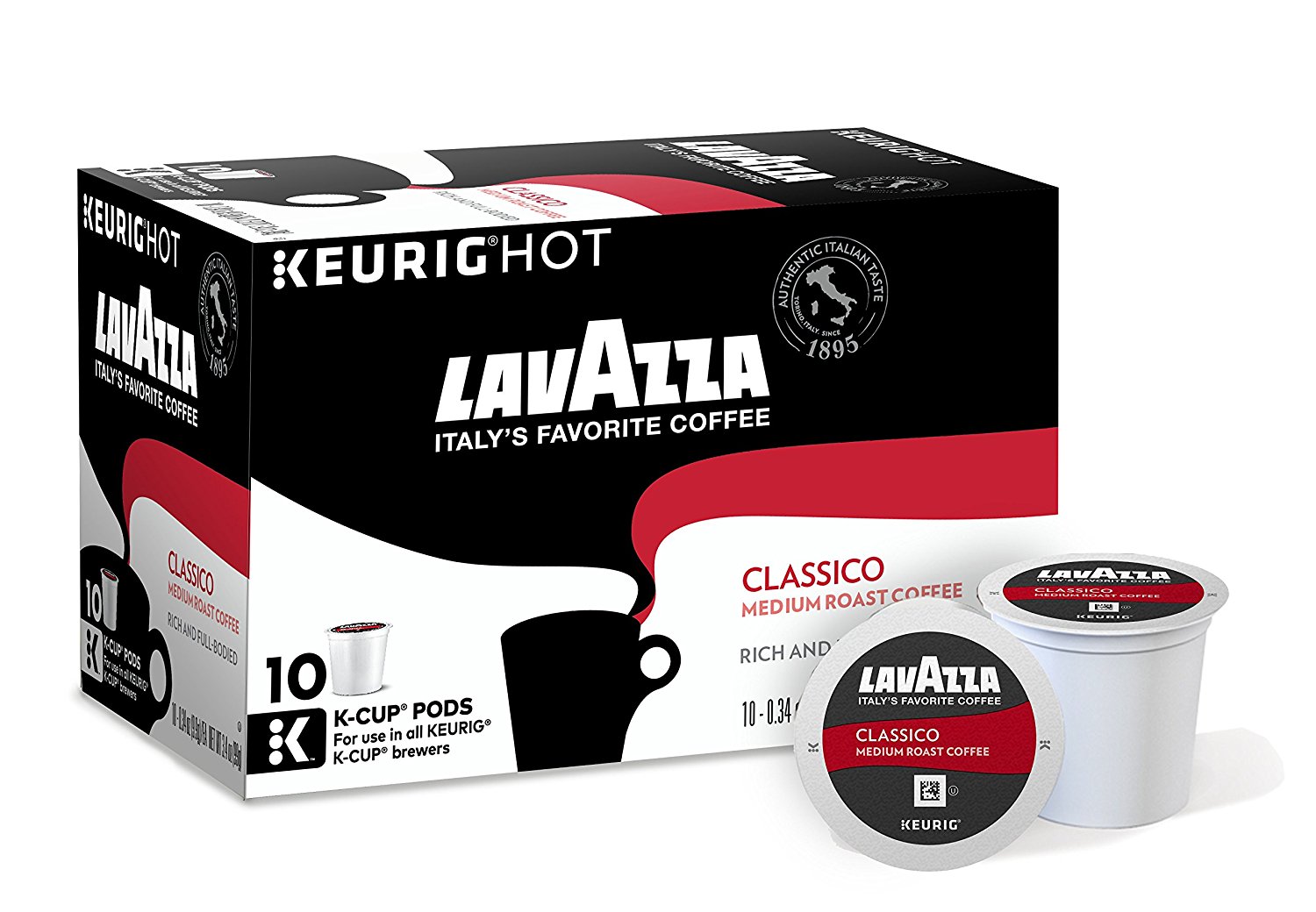 Lavazza Classico Medium Roast Coffee, Keurig KCups, 60 Count N6 free