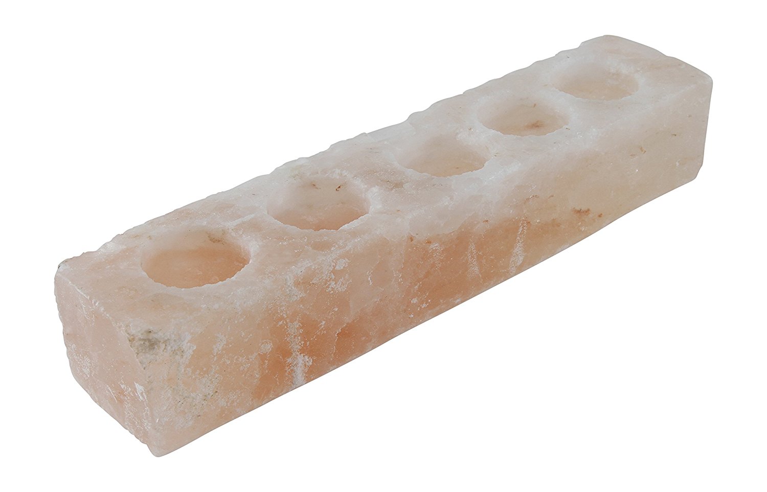 Himalayan Salt Double Candle Holder (2 holes; 5.5 x 2.5 x 2.1 inches) N8 free image download
