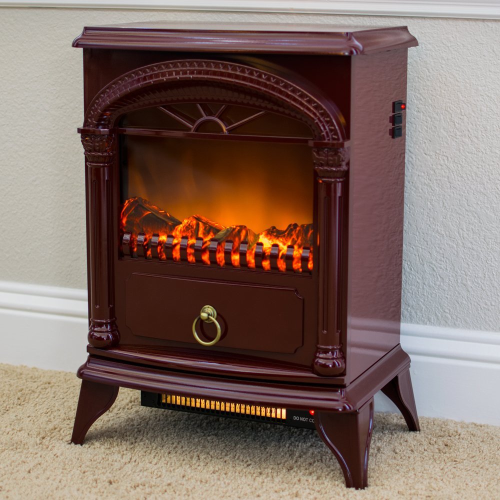 Hamilton 22inch Portable Free Standing 1500W Electric Fireplace Stove with Realistic Fire and
