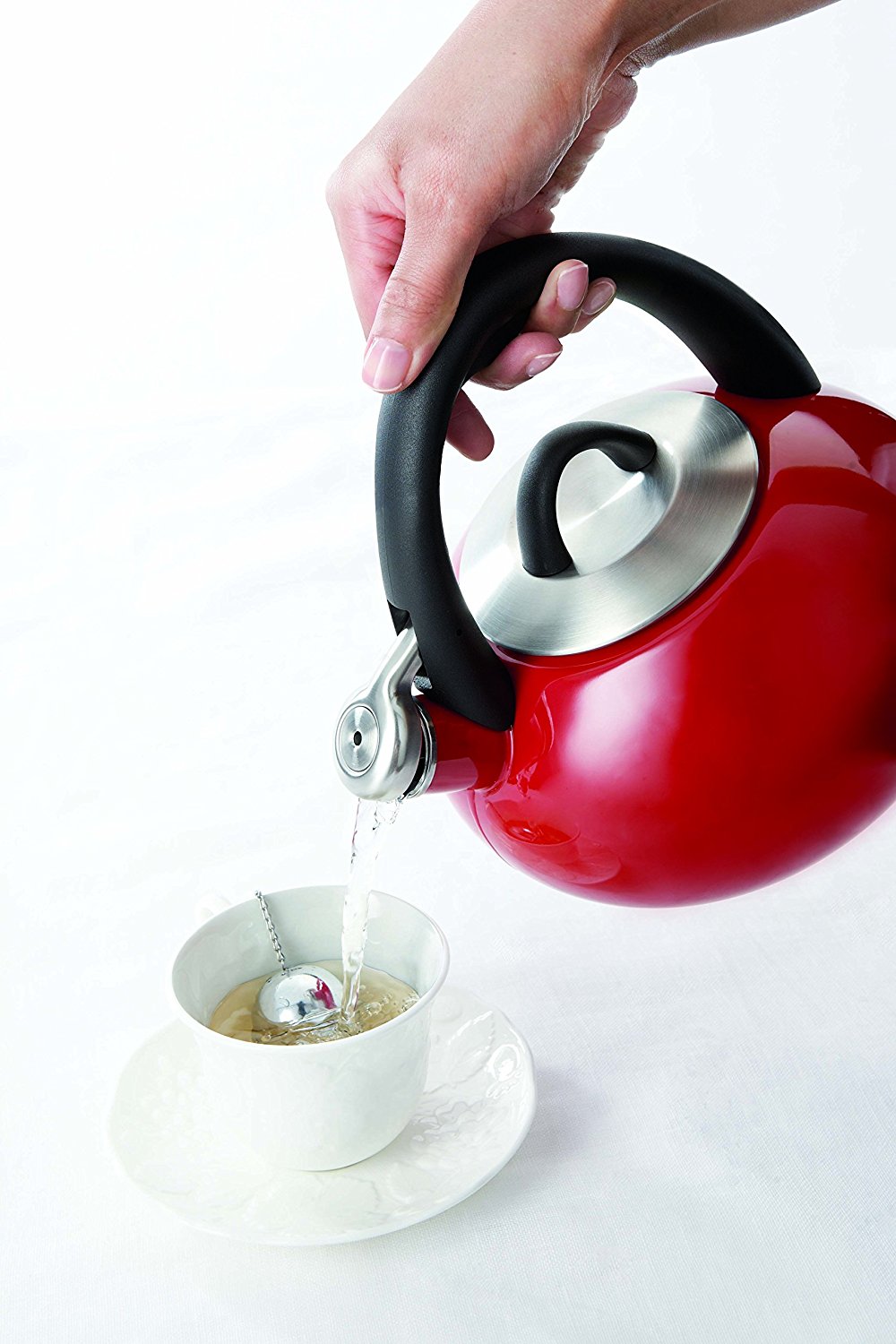 Calphalon 2Quart Stainless Steel Tea Kettle with Whistle N10 free