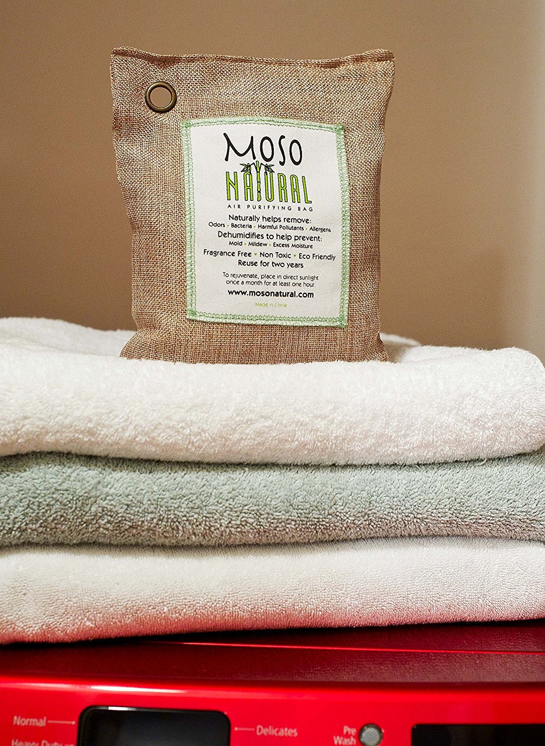 Moso Natural Air Purifying Bag 500g Charcoal Color Naturally Removes